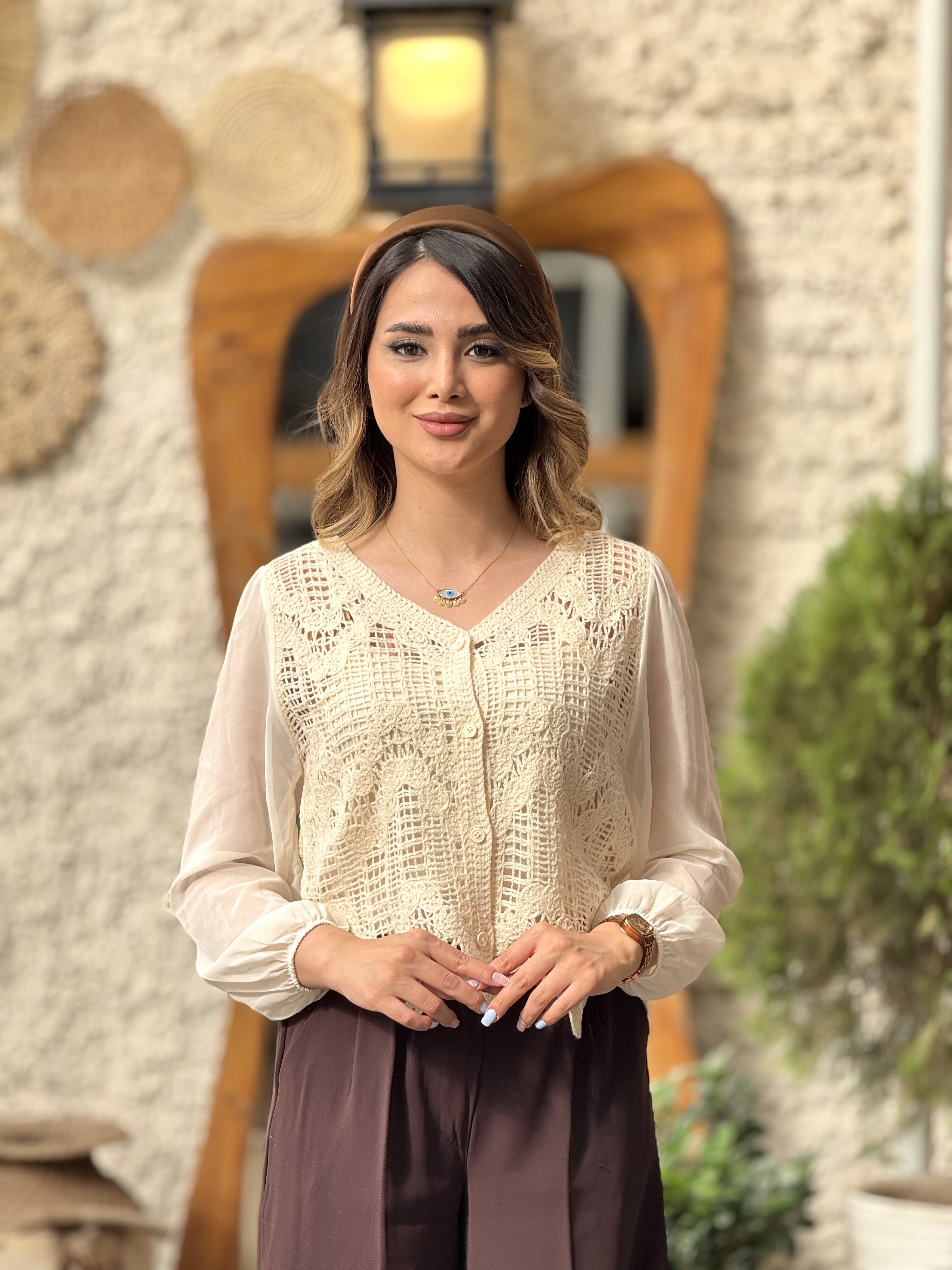 شومیز قلاب بافی