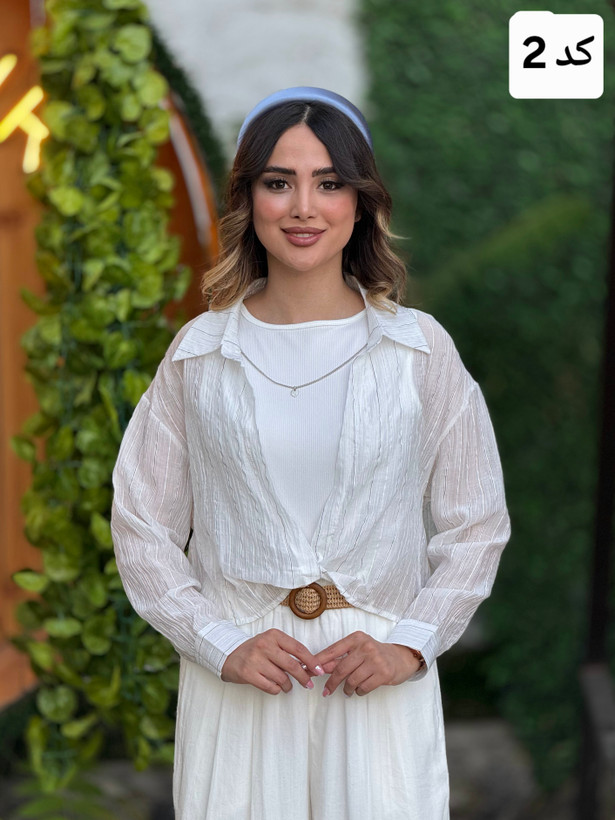 شومیز جلوگره وارداتی + تاپ