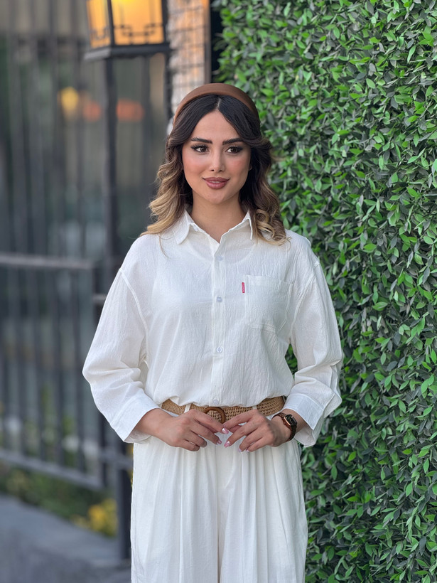 شومیز لینن وایت