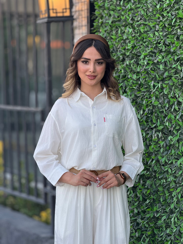 شومیز لینن وایت